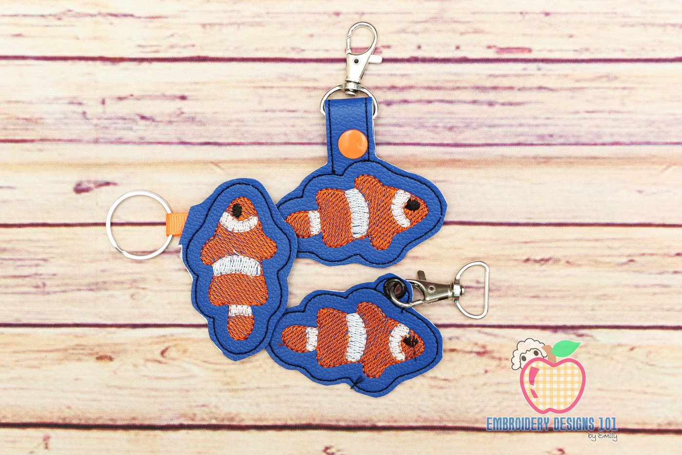 Clown Fish ITH Key Fob Pattern