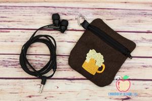 Beer Mug In The Hoop Zipper Bag 4x4