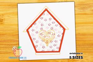 Beautiful And Small House Of Bird Applique Pattern