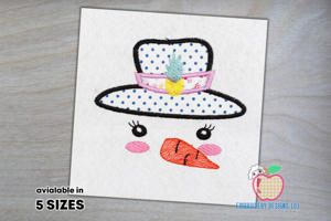 Christmas Snowman Head Applique
