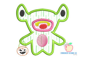 Halloween Monster Embroidery Applique Design