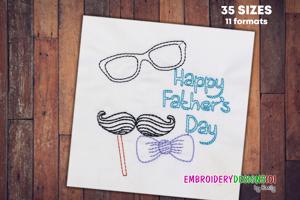 Happy Fathers Day Mustache Sunglasses