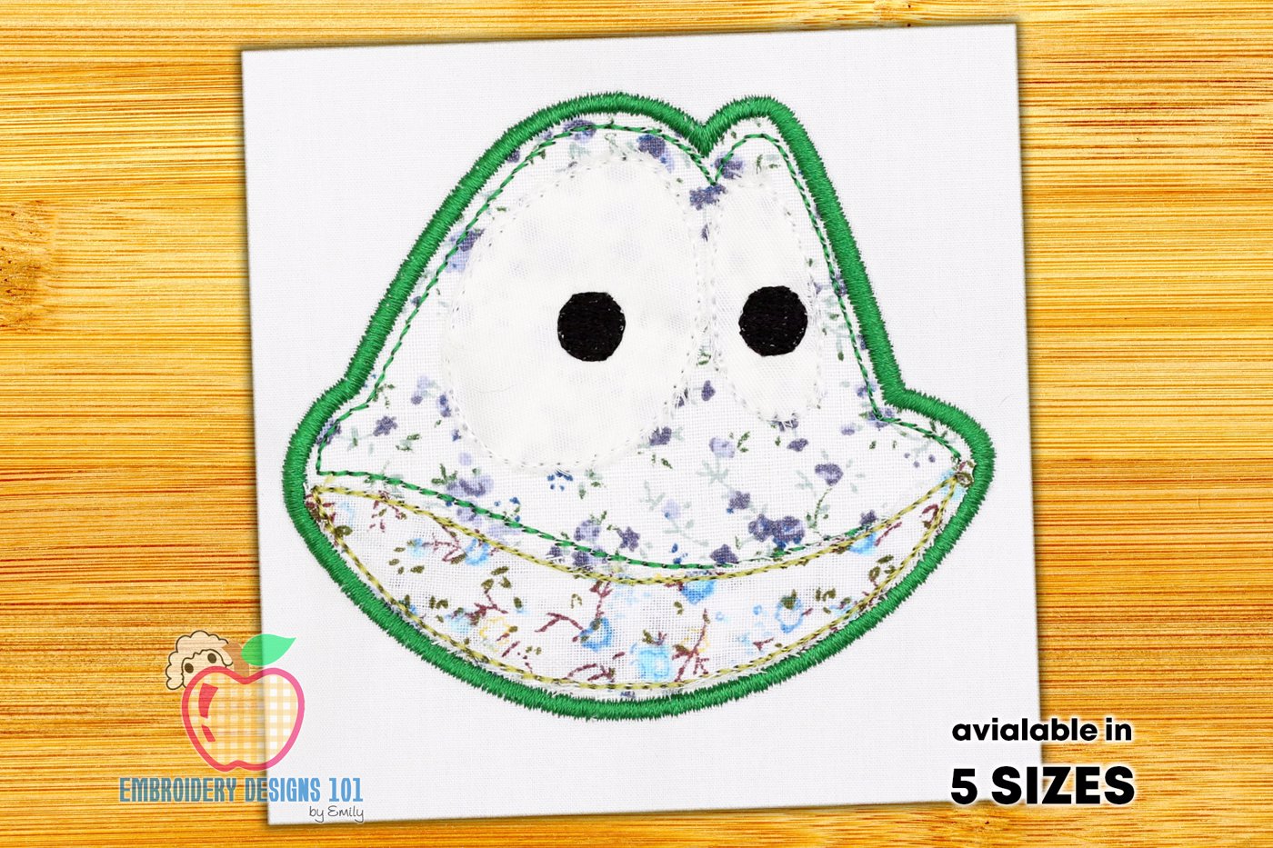 Cute Frog Face Applique Pattern