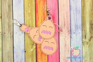 Cartoon Egg ITH Snaptab Keyfob Design