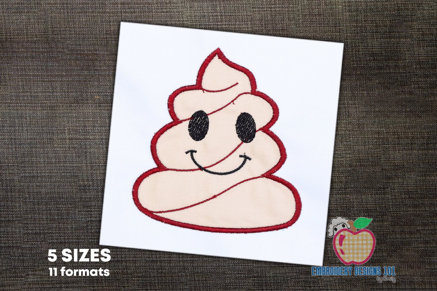 Poop Emoji Applique