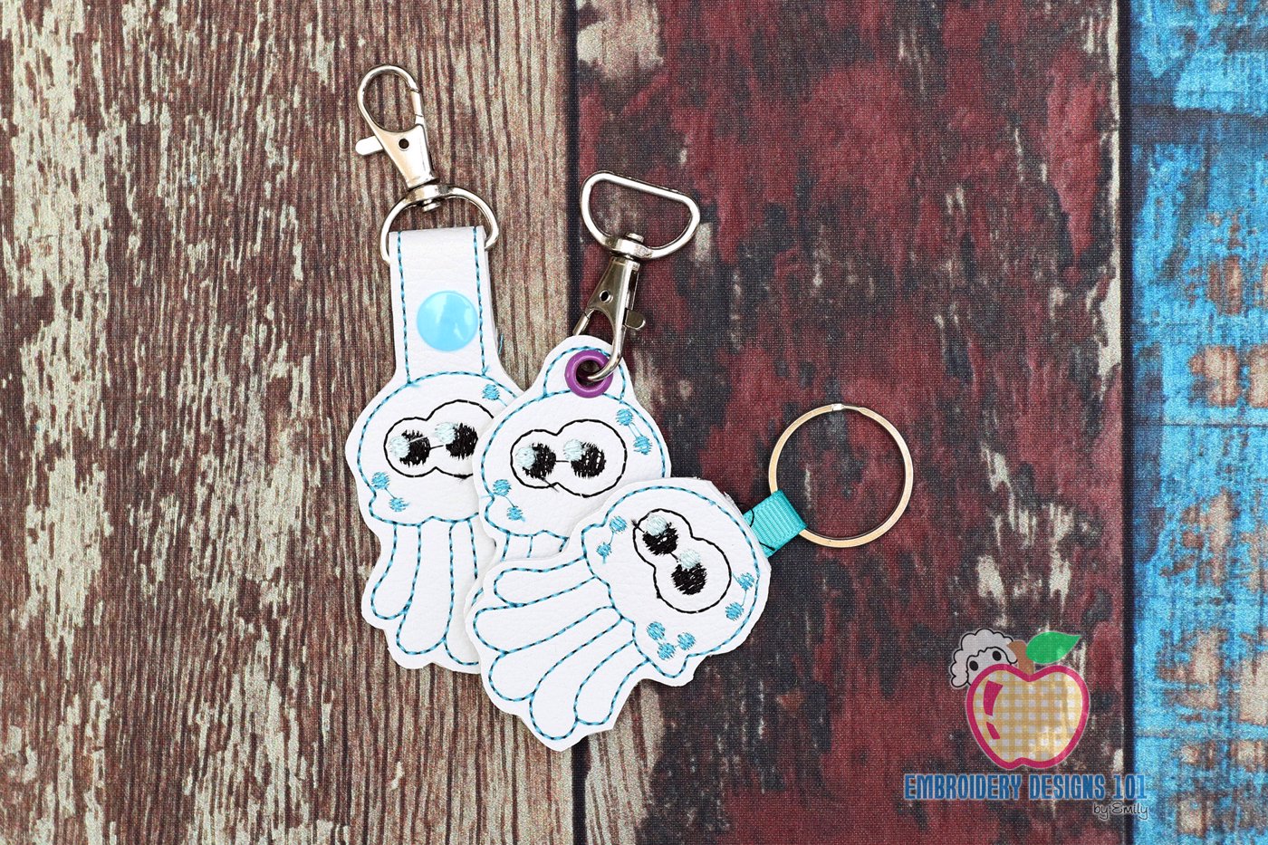 Jellyfish Cute ITH KeyFob Snaptab