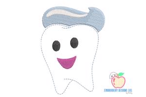 Cartoon Tooth Character Quick Stitch