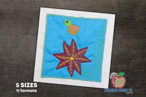 Bird And The Beautiful Holiday Flora Applique