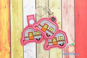 Vintage Camper ITH Key Fob Pattern