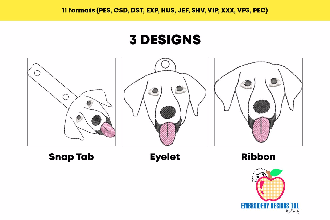Labrador Retriever Dog ITH Snaptab Keyfob Design