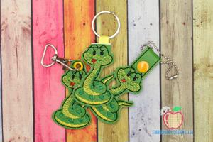 Snake In The Hoop Keyfob