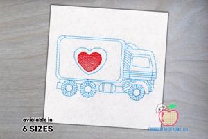 Heart Shape on Truck  Quick Stitch