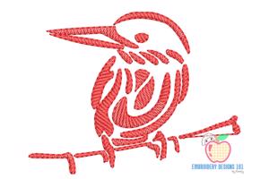 Kingfisher Bird on branch Quick Stitch