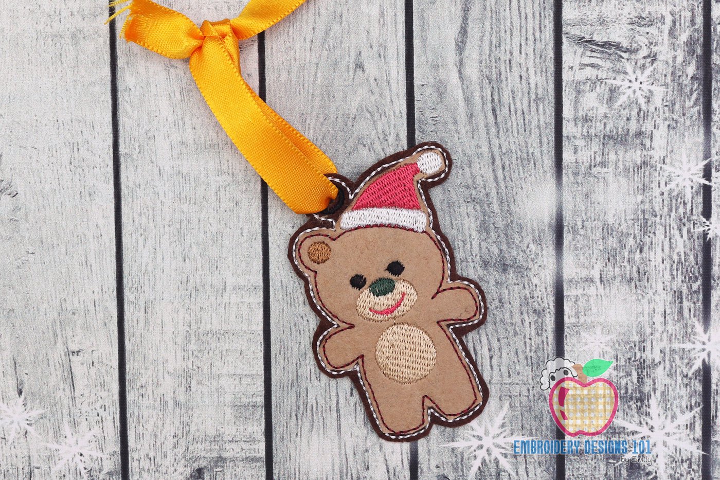 Christmas Teddy Bear ITH Ornament