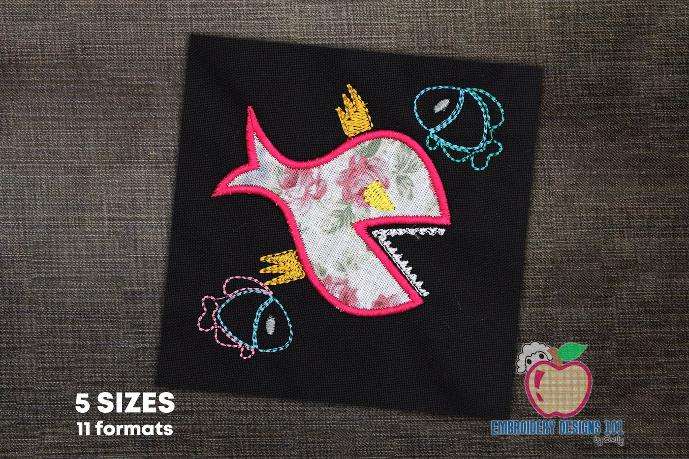 Three Fish Applique Pattern