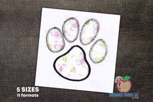 Dog Paw Print Applique Design