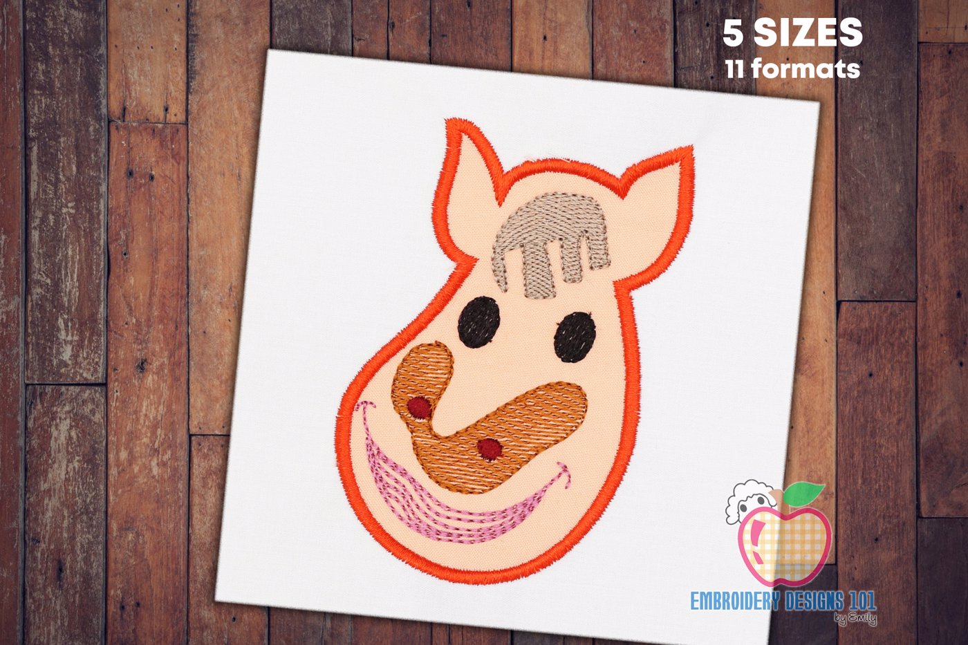 Adorable horse face Applique Pattern