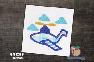 Aeroplane Embroidery Applique Designs