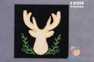 Deer Head Stitch Applique