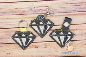 Shiny Bright Diamond Keyfob Keychain ITH