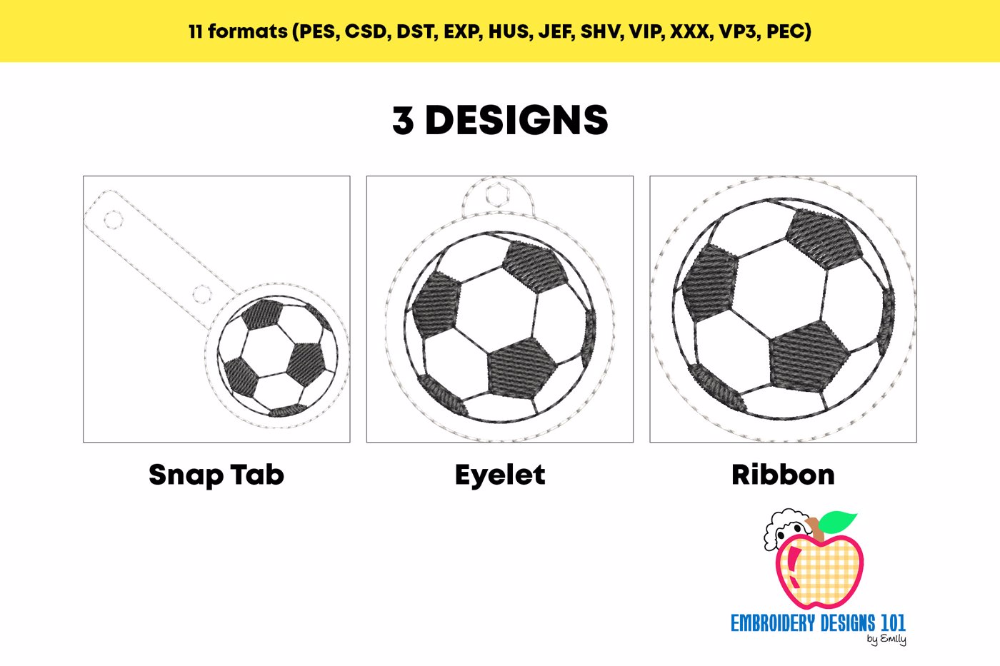 Football ITH Keyfob Design