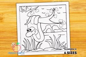 Snake Hanging On The Tree Bean Stitch