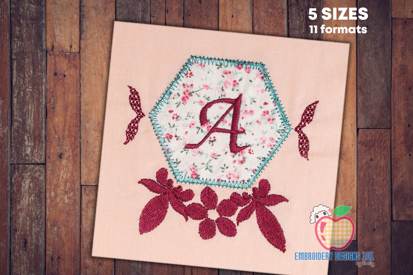 Polygamy Floral Frame Applique