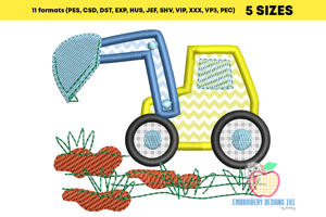 Machine Digger Embroidery Design