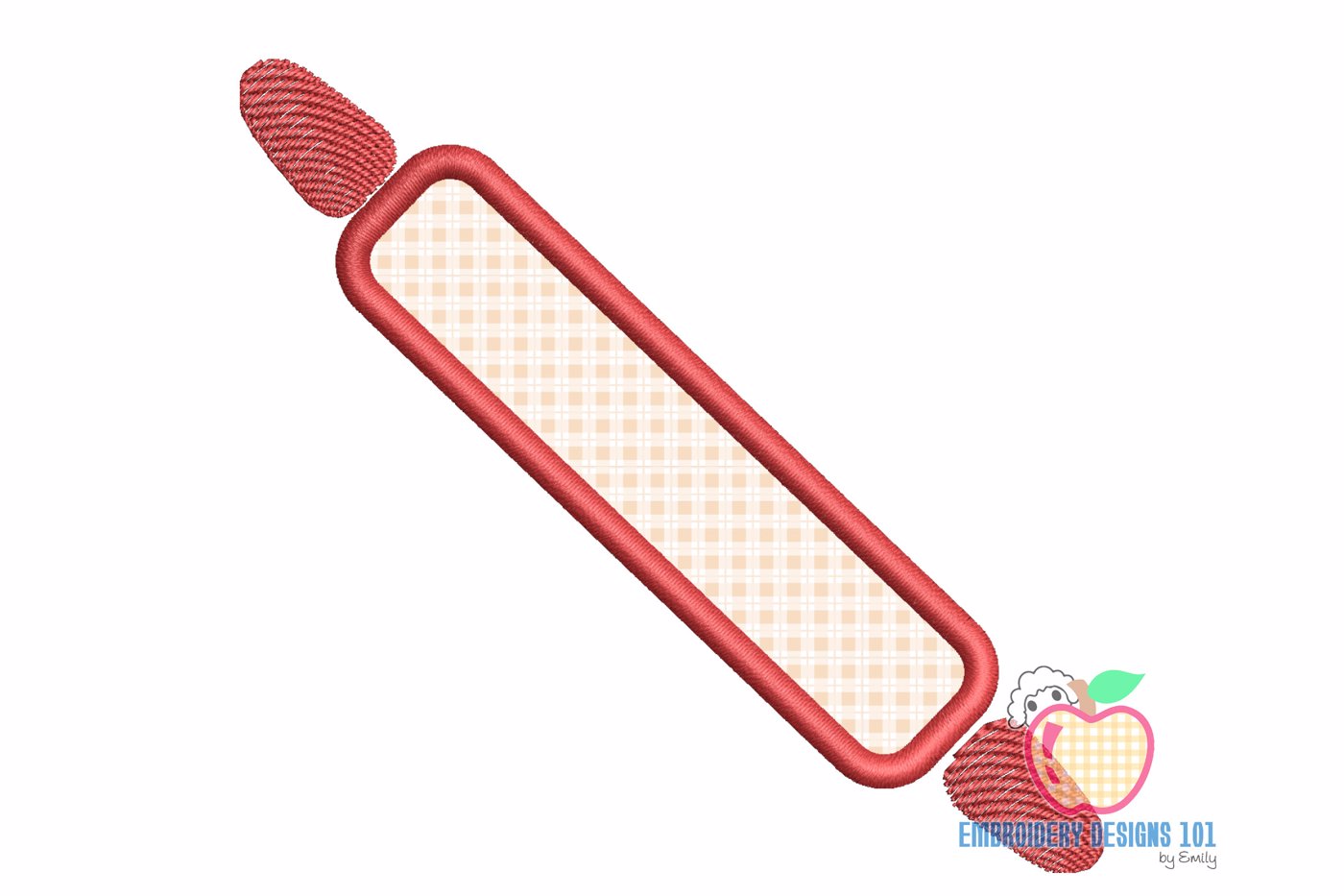 The Colorful Bold Rolling Pin Embroidery Applique