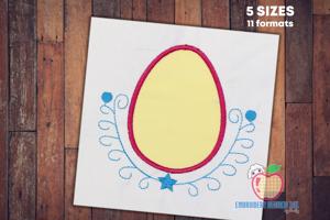 The Easter Egg With Designs Applique