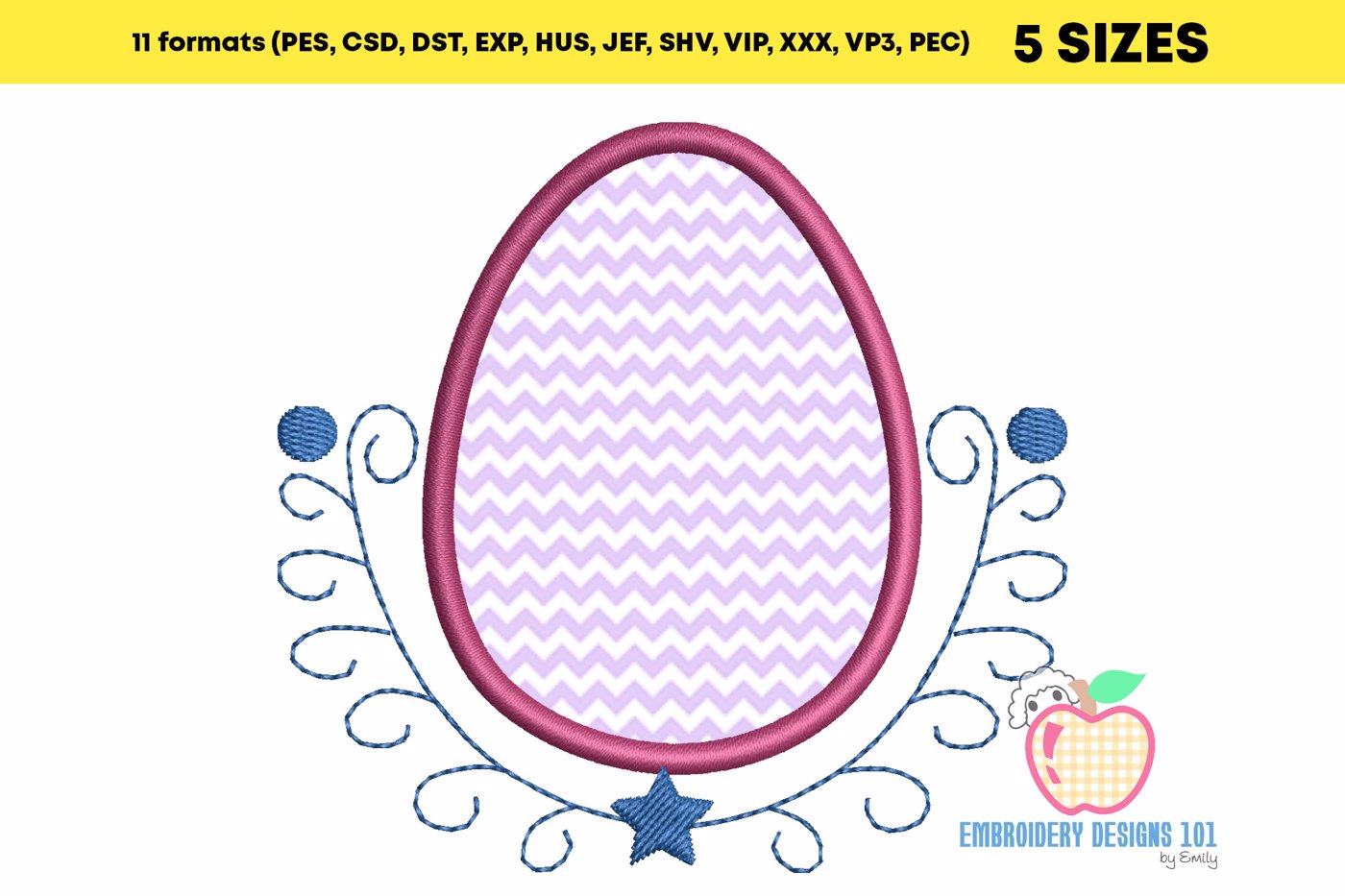 The Easter Egg With Designs Applique