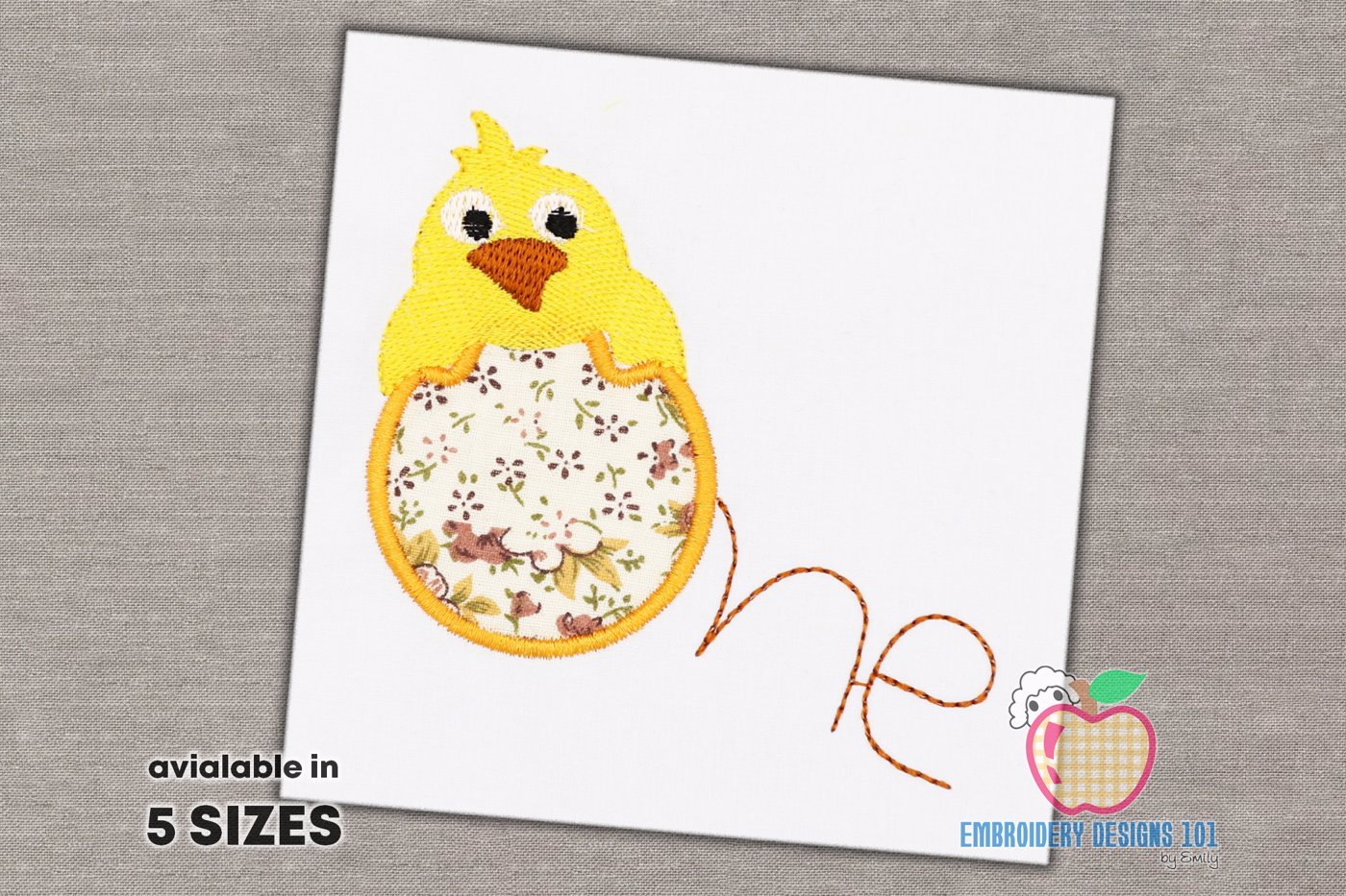 1st Birthday Cute  Baby Chicken Applique