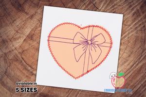 Heart Gift Embroidery Applique Designs