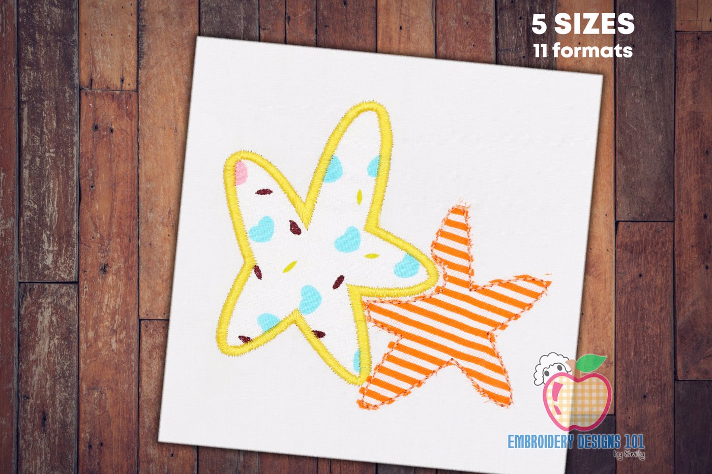 Cute Starfish Embroidery Applique