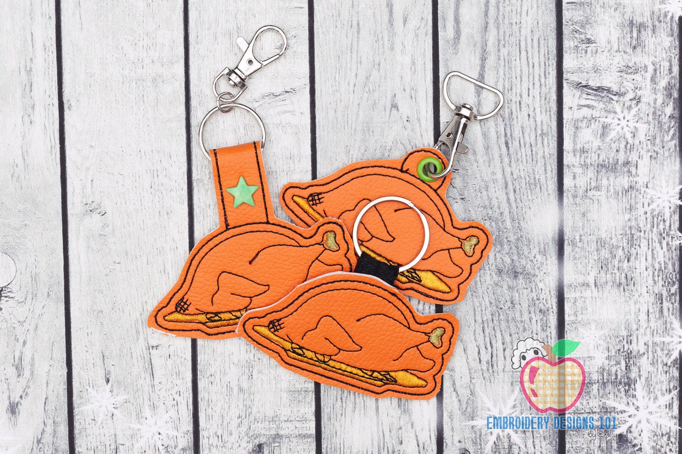 Roasted Turkey ITH Keyfob Design