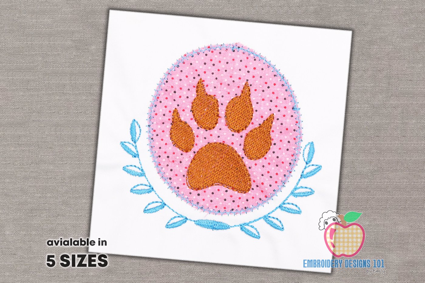 Foot Print Of The Dog Applique