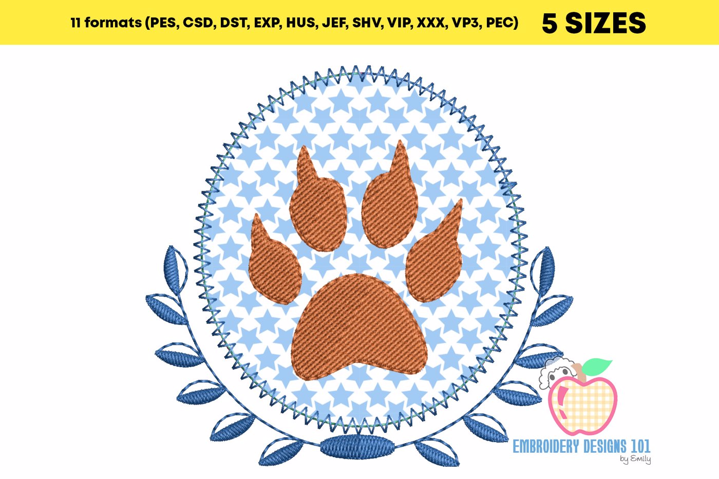 Foot Print Of The Dog Applique