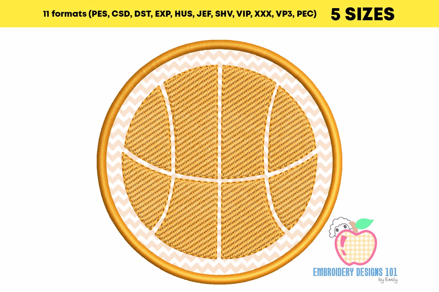 Basketball Design Embroidery Applique Designs