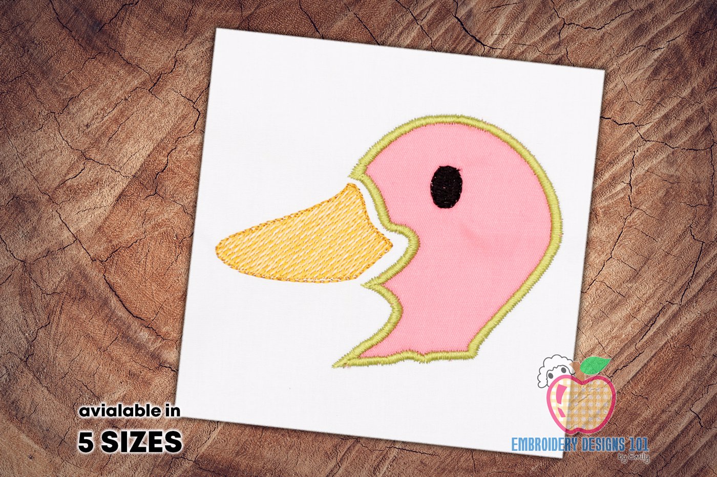 Cartoon Mallard Duck Applique for kids