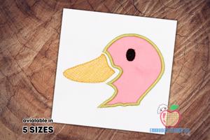 Cartoon Mallard Duck Applique for kids