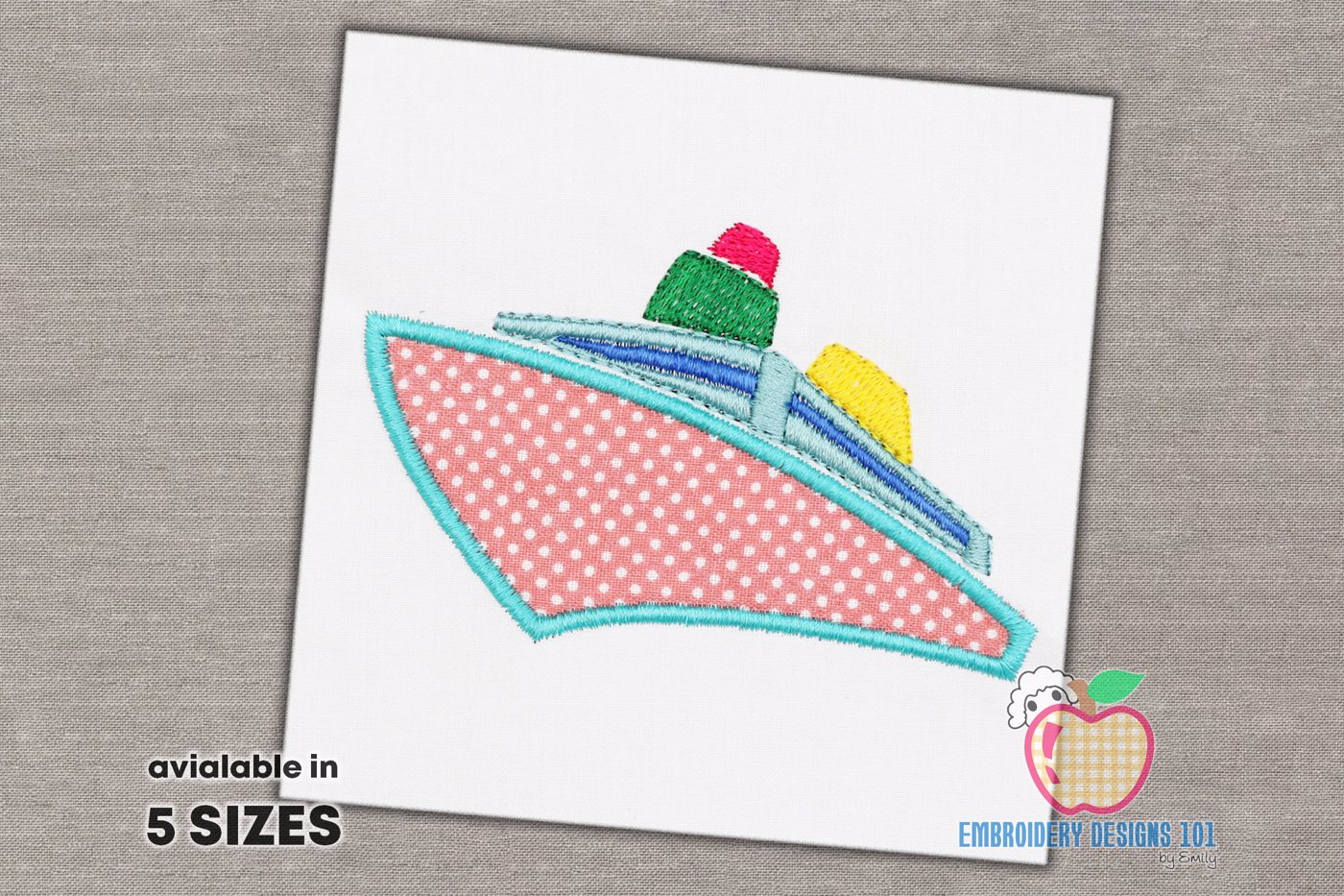 Cruise Ship Applique Design