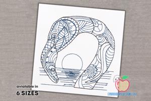 Flamingo Face Running Line