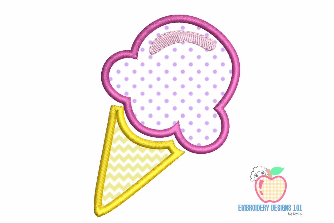 Ice Cream Cone Applique