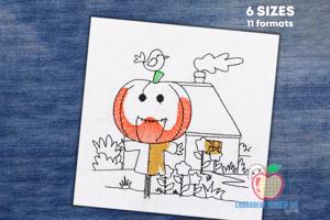 Halloween Pumpkin Scarecrow Quick Stitch