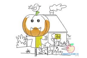 Halloween Pumpkin Scarecrow Quick Stitch