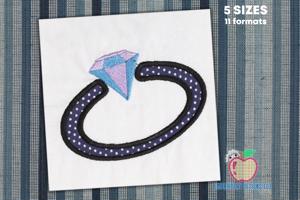 Diamond Engagement Ring Applique Pattern