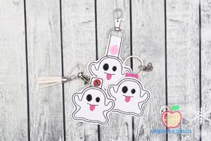 Halloween Ghost ITH Key Fob Pattern