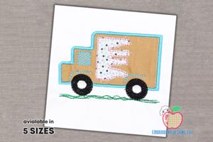 Ice Cream Box Truck Embroidery Applique