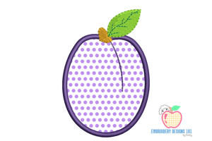 Fresh Plum Applique Design