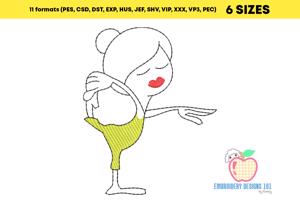 A Girl Doing Yoga Made As Cartoon Quick Stitch